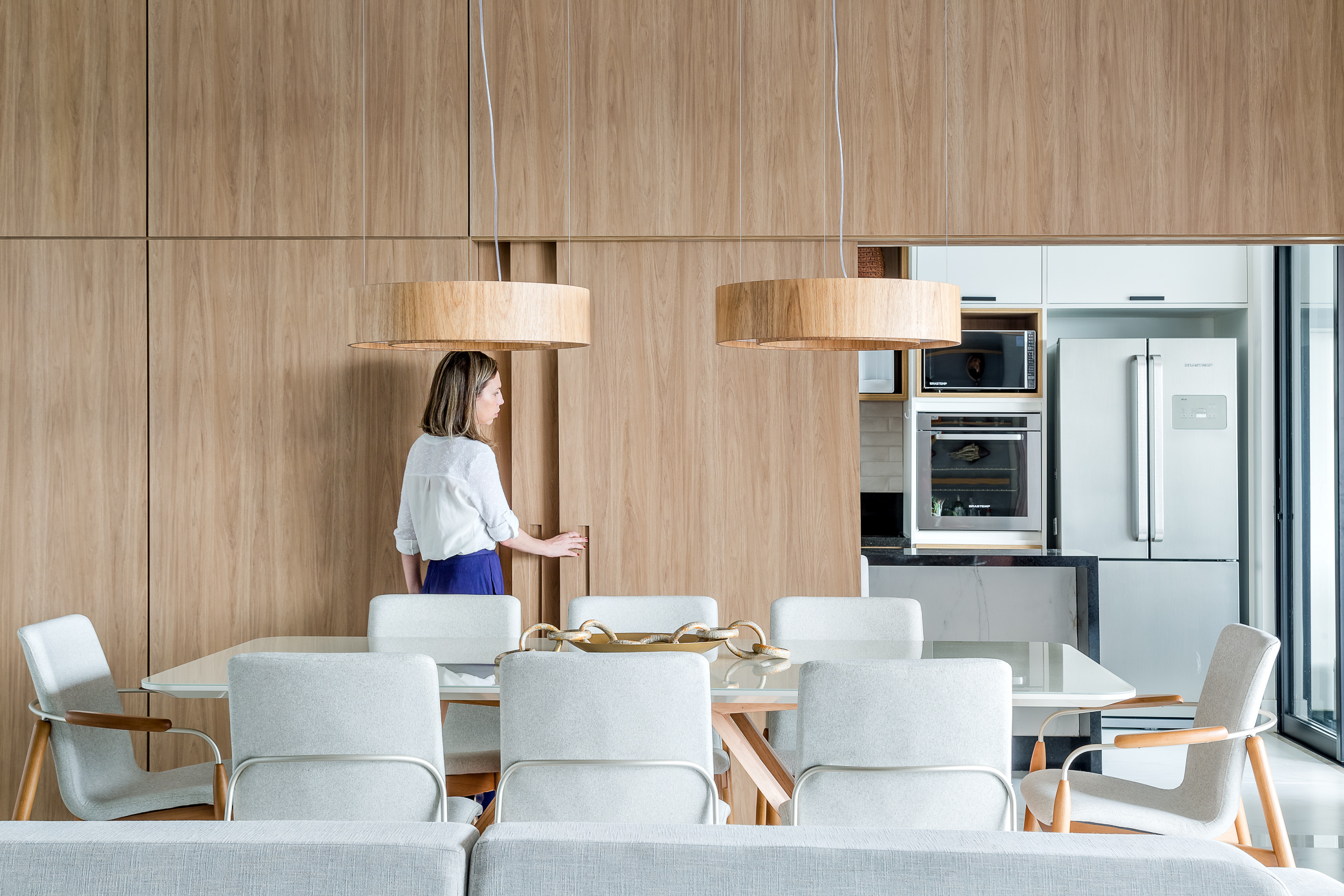 integração entre sala e cozinha